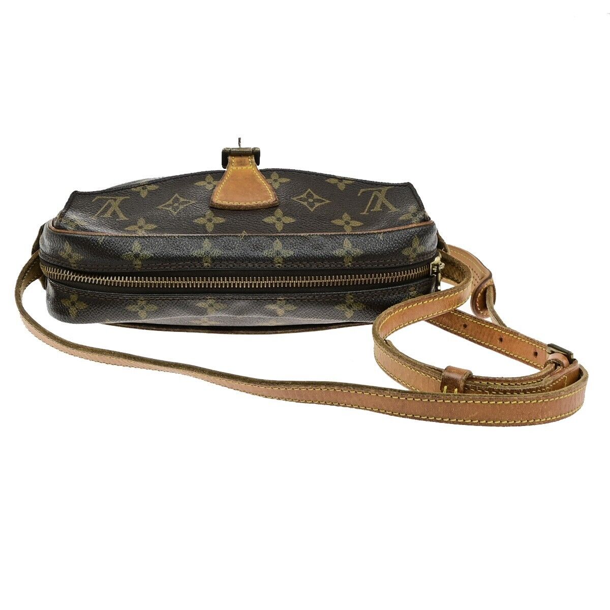LOUIS VUITTON Jeune Fille PM Shoulder Bag Monogram Leather Brown M51227 61EE025