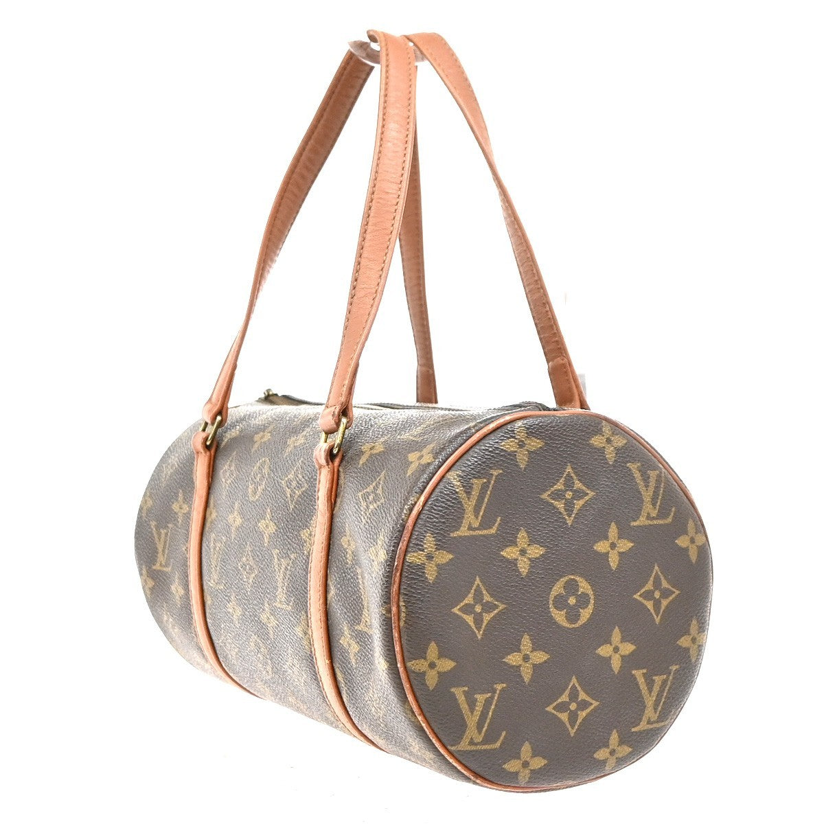 LOUIS VUITTON Logo PAPILLON 30 Hand Bag Monogram Leather Brown M51365 31PA142
