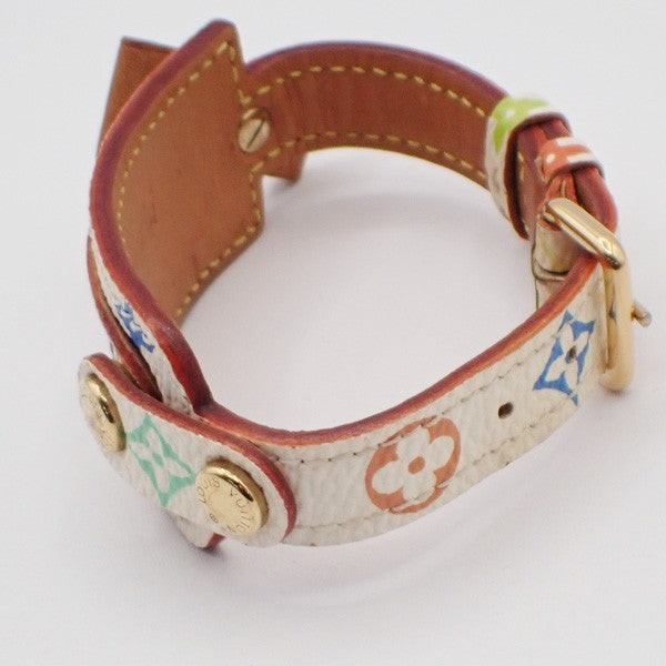LOUIS VUITTON Porte Adresse Bracelet Bangle Monogram Multi White M92594 04MA180