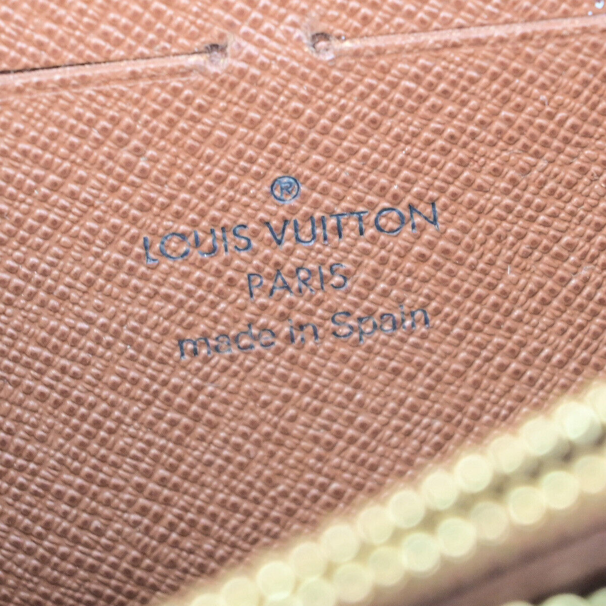 LOUIS VUITTON Zippy Wallet Long Purse Monogram Rose Brown M93759 18YG745