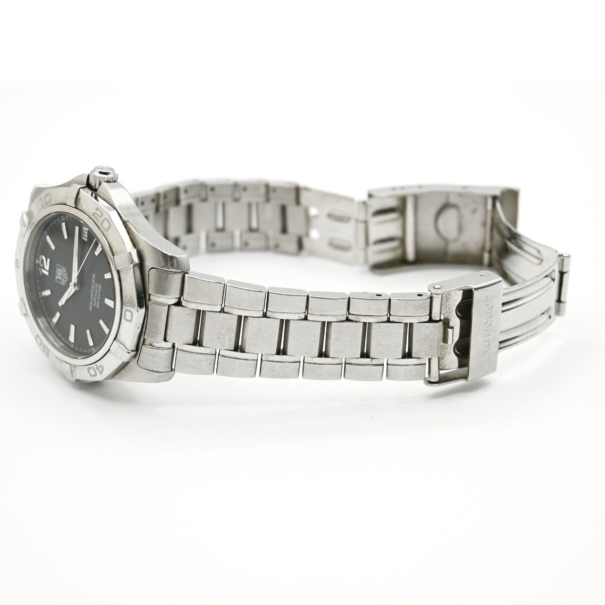 TAG HEUER Aquaracer 300M Watch 39mm WAF2110 Automatic Black Dial Date SS 23LC585
