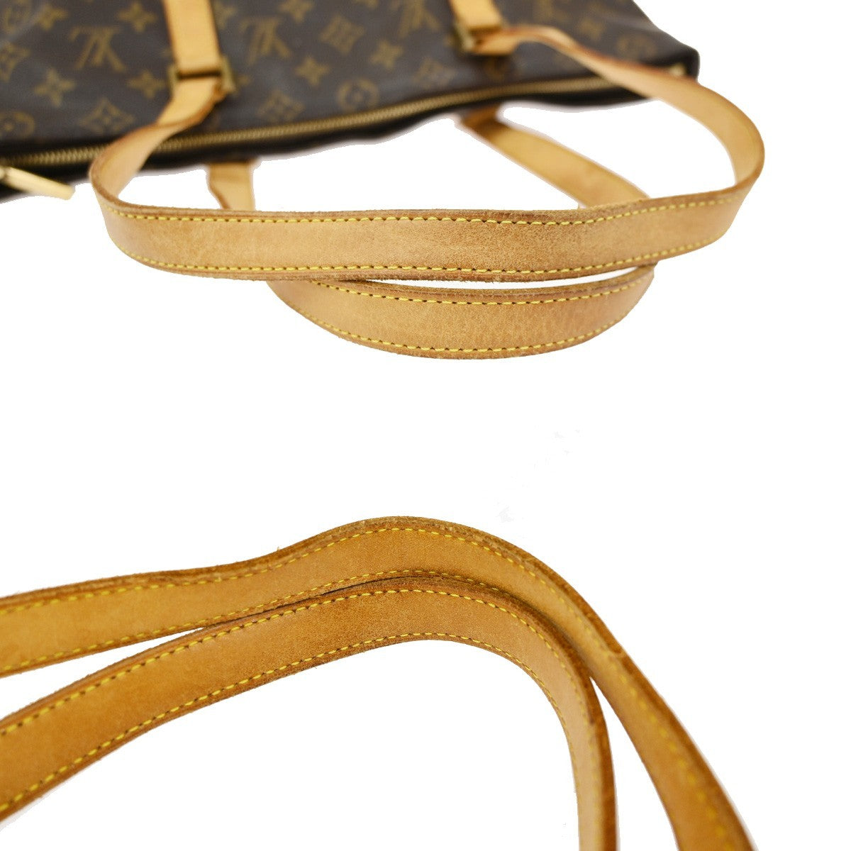 LOUIS VUITTON Cabas Mezzo Shoulder Bag Monogram Leather Brown USA M51151 77KD183