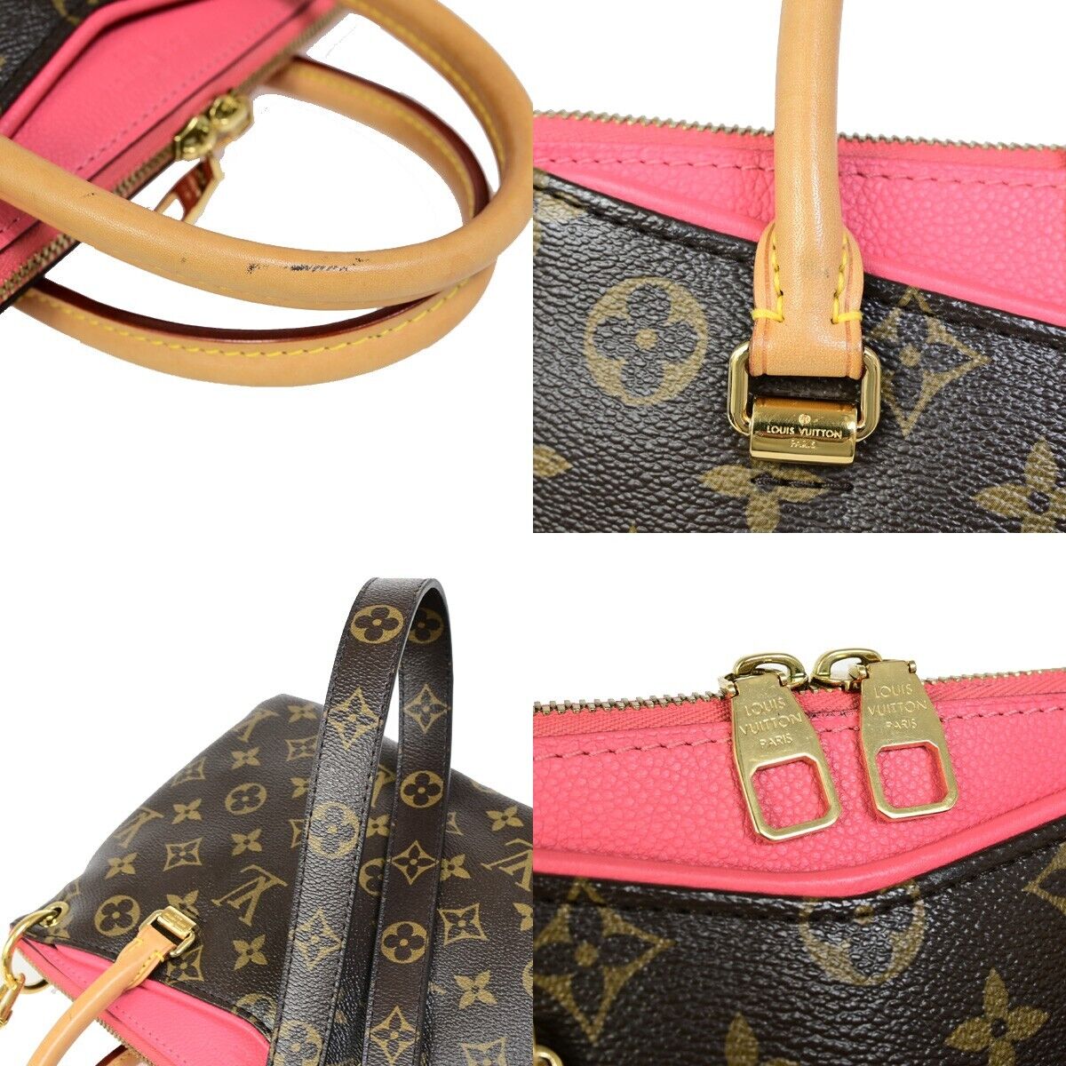 LOUIS VUITTON Paras BB 2Way Shoulder Bag Monogram Leather Pink M41734 601RJ927