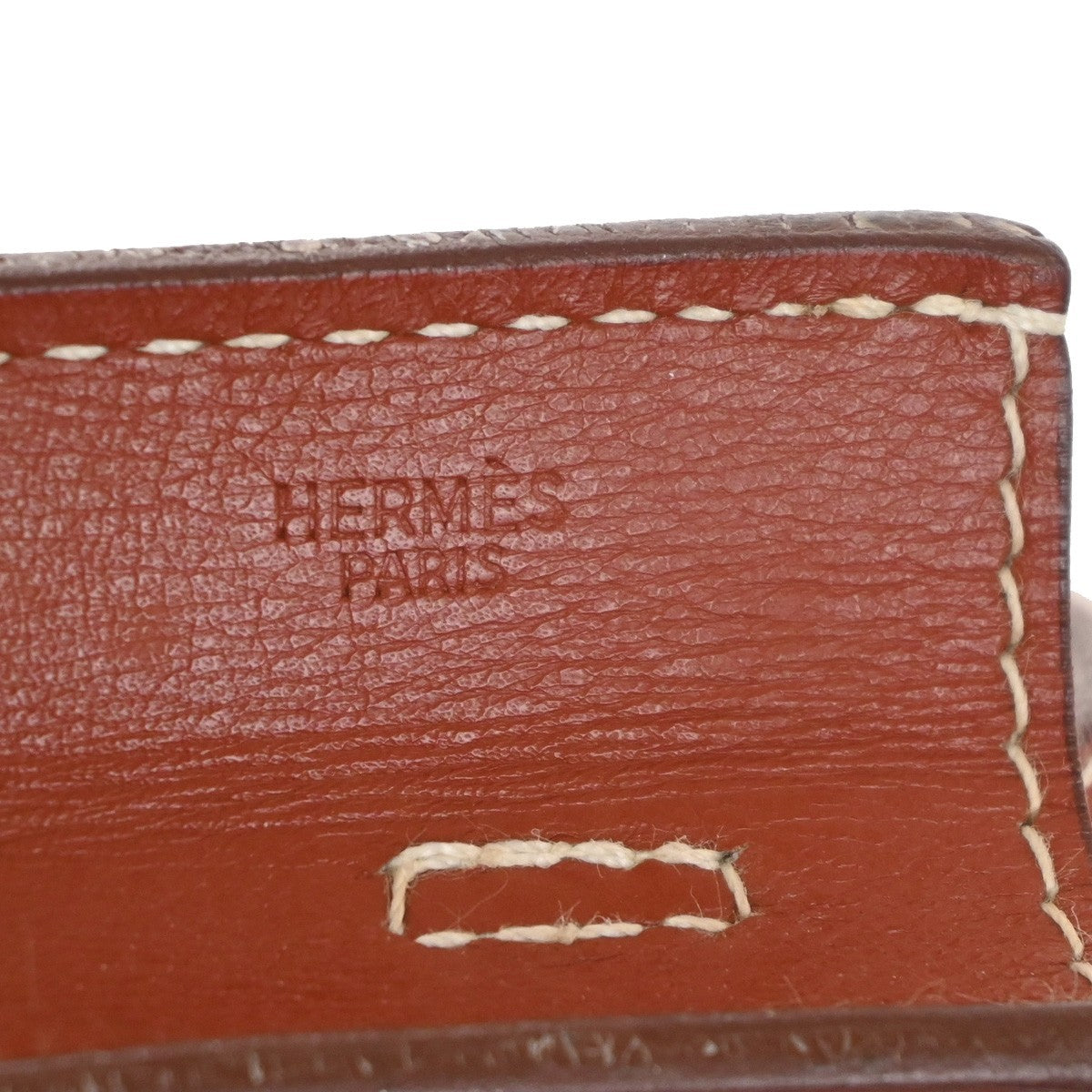 HERMES Logo Onimaito Crossbody Shoulder Bag All leather Box Calf Brown 70RQ067
