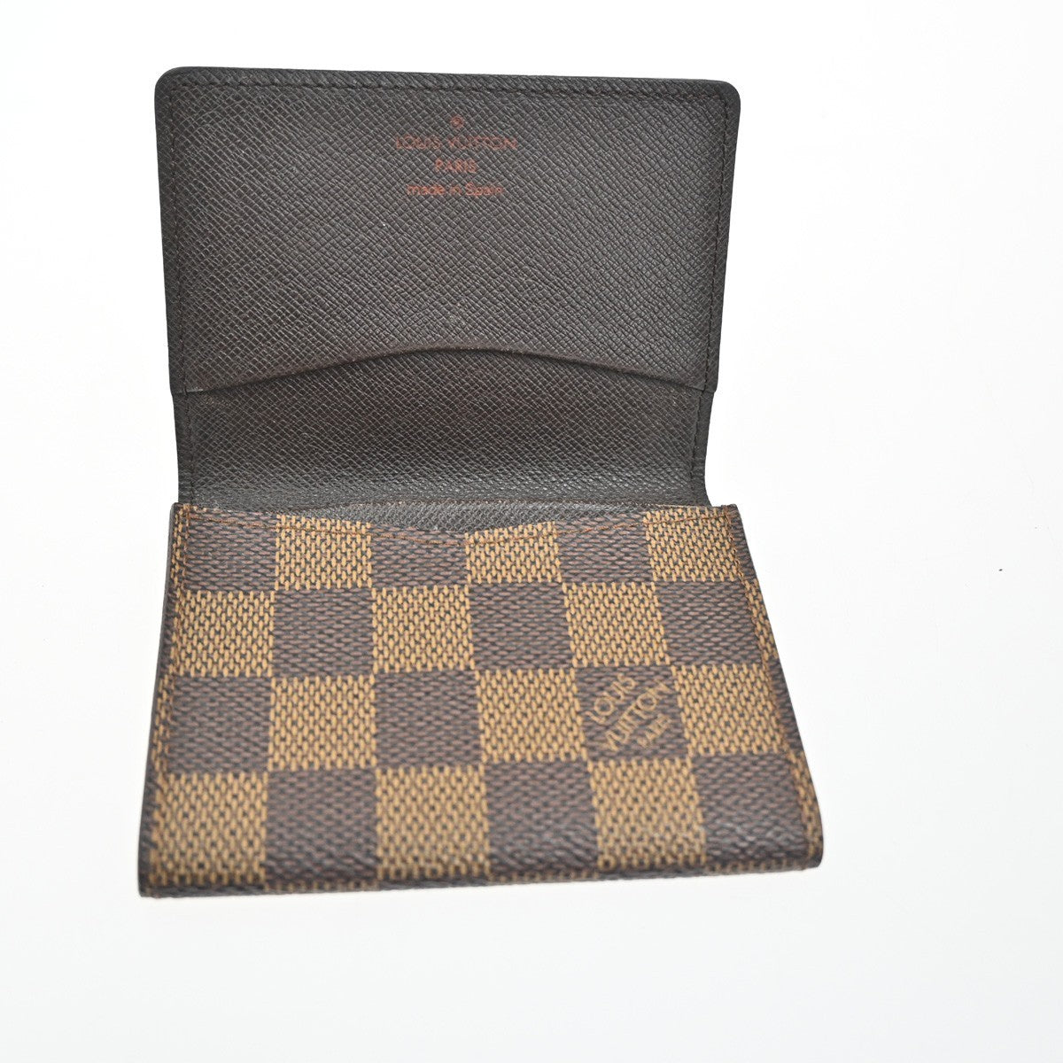 LOUIS VUITTON Cartes de Visite Card Case Damier Ebene Leather BN N62920 60KC594