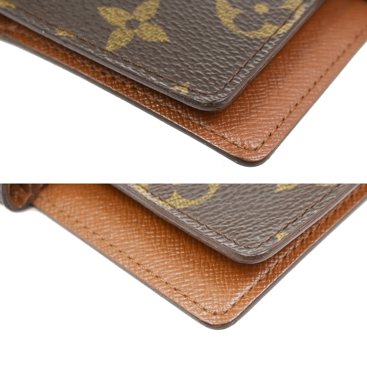 LOUIS VUITTON LV Logo 3 Set Wallet PM Agenda Vernis Monogram Leather BN 67KC672