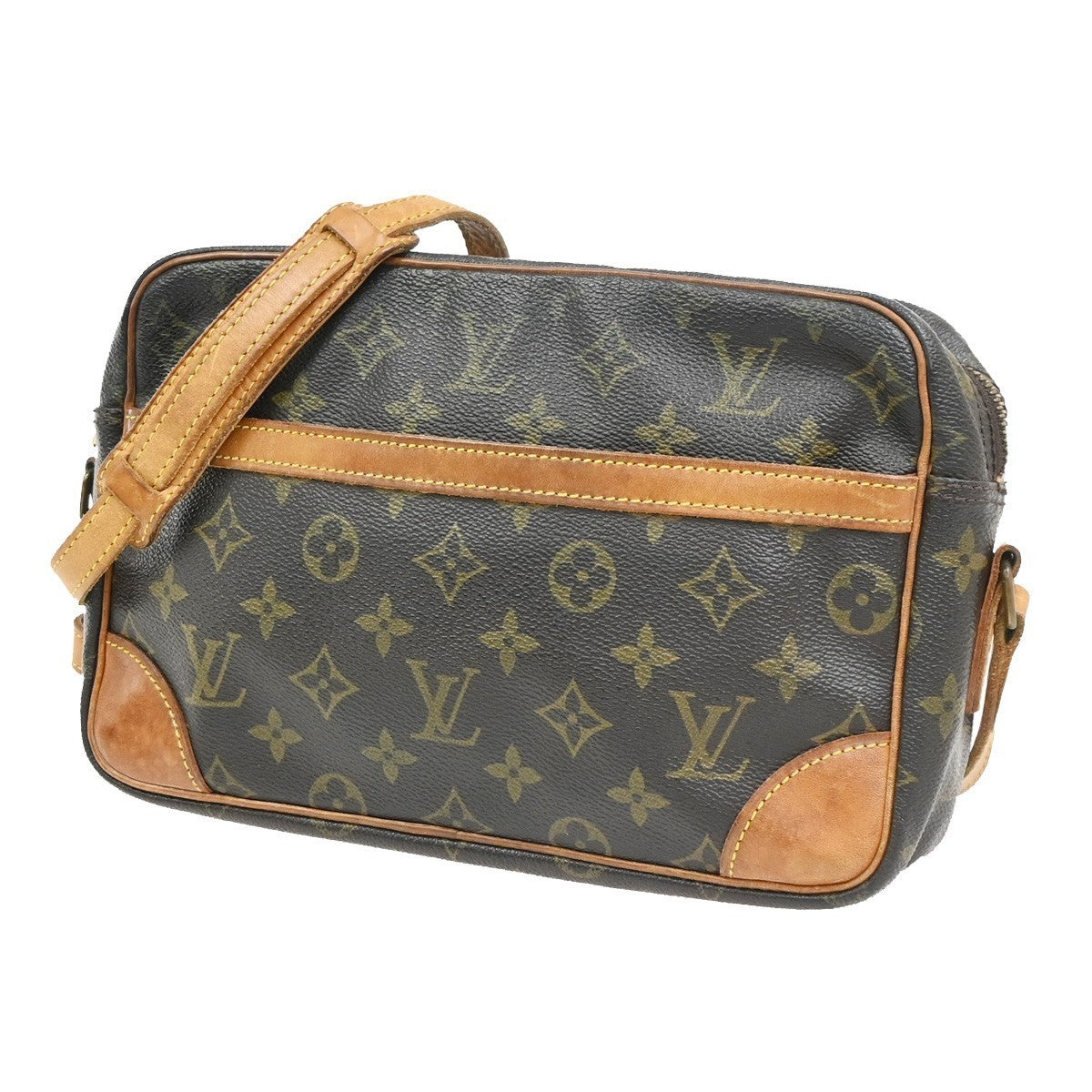 LOUIS VUITTON Trocadero 27 Shoulder Bag Monogram Leather Brown M51274 31PA088
