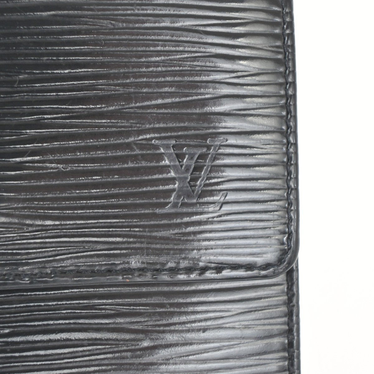 LOUIS VUITTON Porte Cartes Credit Mini Wallet Epi Leather Black M63482 01KC416