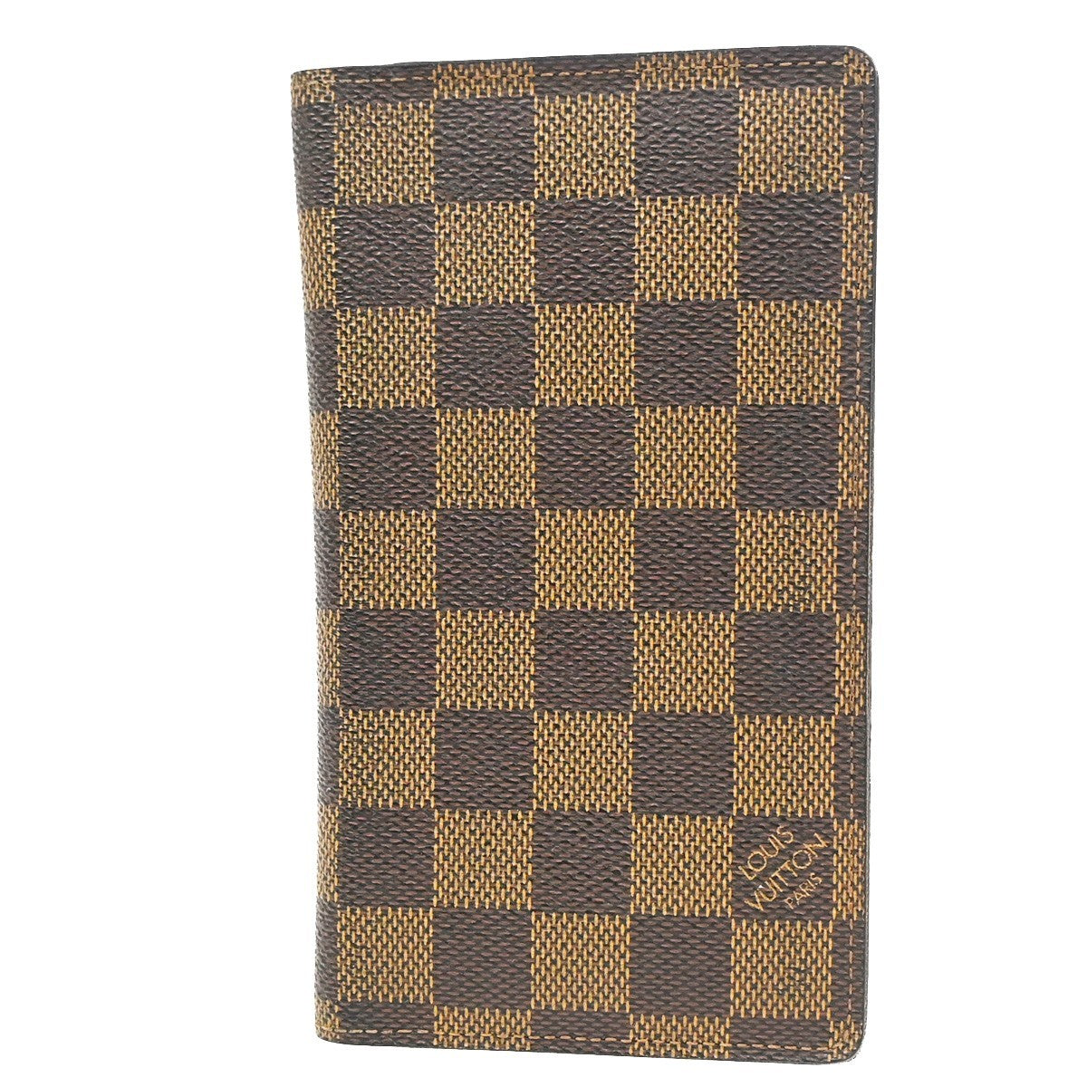 LOUIS VUITTON Agenda Poche Cover Damier Ebene Leather Brown Spain R20703 66KC966