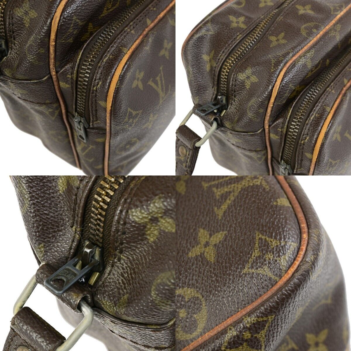 LOUIS VUITTON Nile Crossbody Shoulder Bag Monogram Leather Brown M45244 68ED041