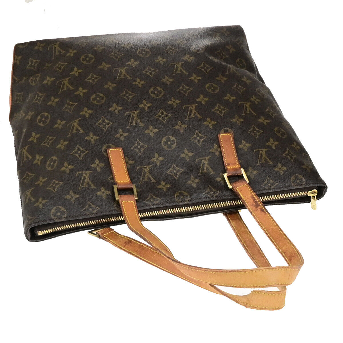LOUIS VUITTON Cabas Mezzo Shoulder Bag Monogram Leather Brown M51151 66YG758