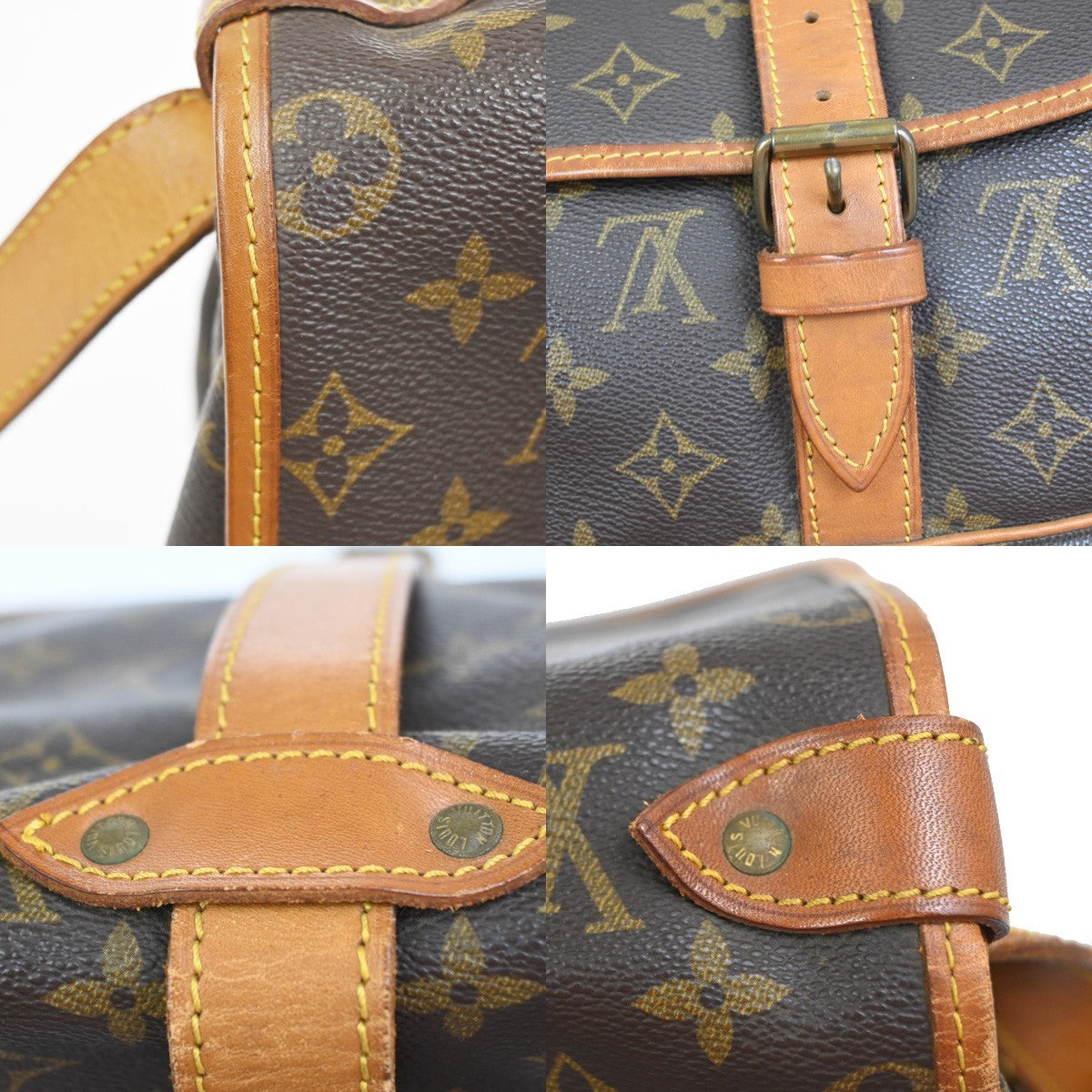 LOUIS VUITTON Saumur 35 Shoulder Bag Monogram Leather BN France M42254 79KC946