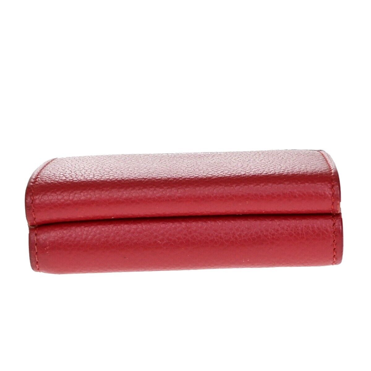 SAINT LAURENT Logo Trifold Wallet Purse Leather Red SHW Made in Italy 04KA226