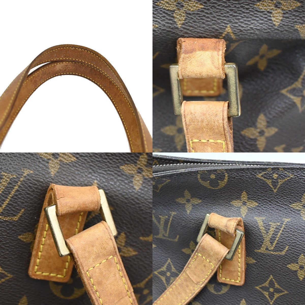 LOUIS VUITTON Cabas Piano Shoulder Bag Monogram Leather Brown M51148 80CA724
