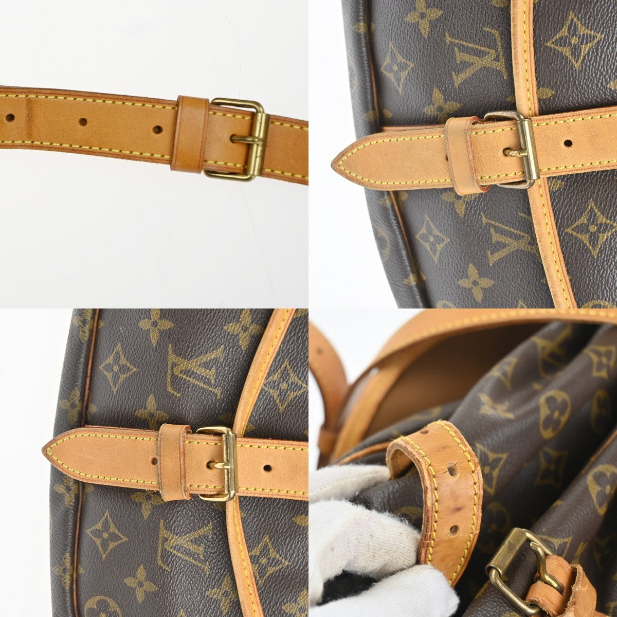 LOUIS VUITTON Saumur 35 Shoulder Bag Monogram Leather BN France M42254 85TA558