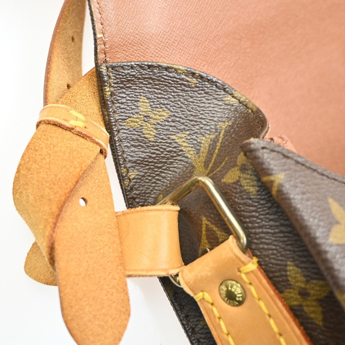 LOUIS VUITTON Cartouchiere GM Shoulder Bag Monogram Leather Brown M51252 72CA570