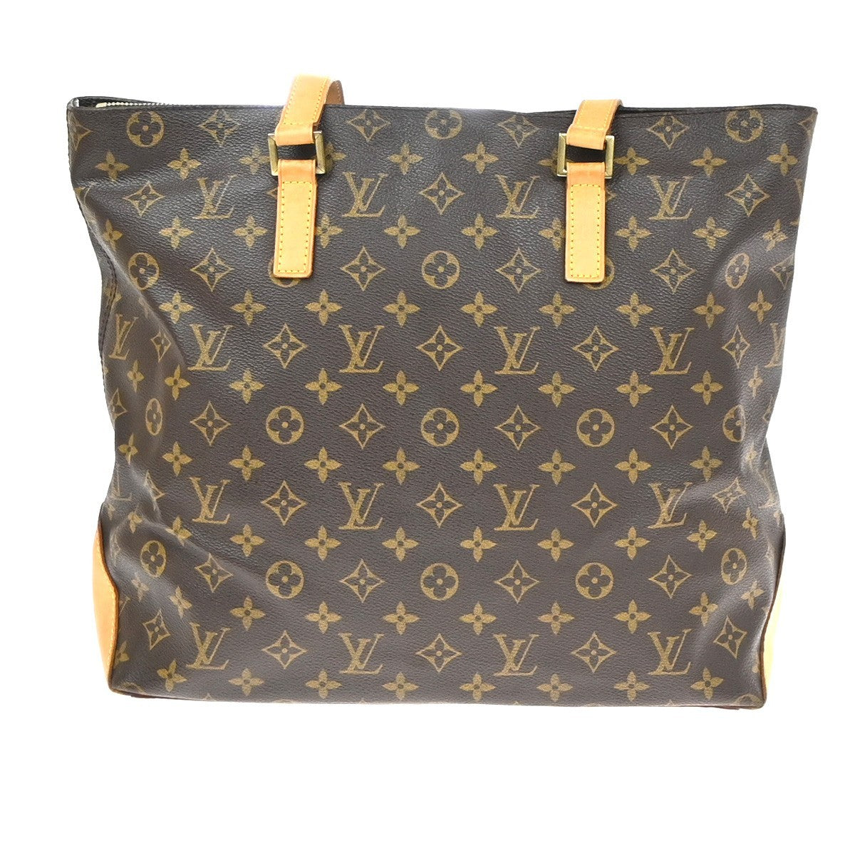 LOUIS VUITTON Cabas Mezzo Shoulder Bag Monogram Leather Brown M51151 77YH924
