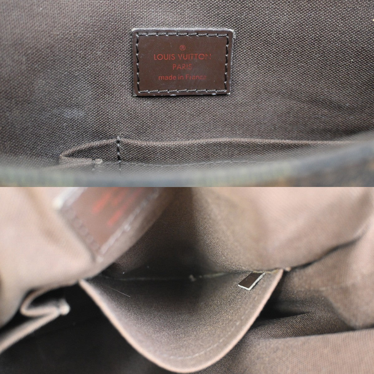 LOUIS VUITTON Brooklyn PM Shoulder Bag Damier Ebene Leather Brown N51210 72SA058