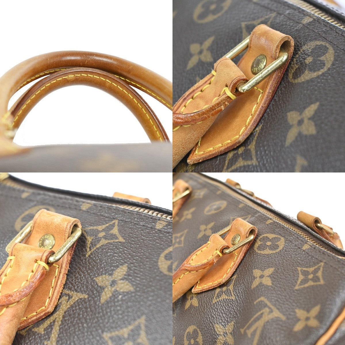 LOUIS VUITTON Speedy 30 Travel Hand Bag Monogram Leather Brown M41526 15CA900