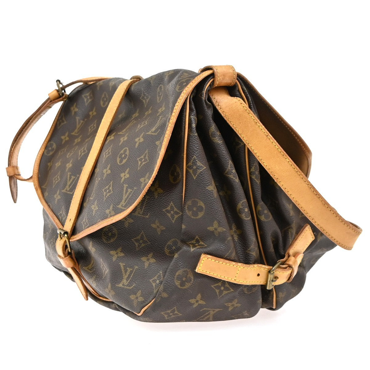 LOUIS VUITTON Saumur 35 Shoulder Bag Monogram Leather BN France M42254 82KC742