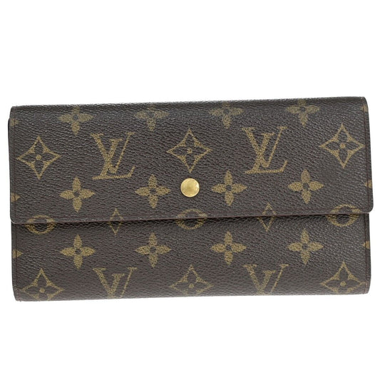 LOUIS VUITTON International Long Trifold Wallet Monogram Brown M61215 02EB176