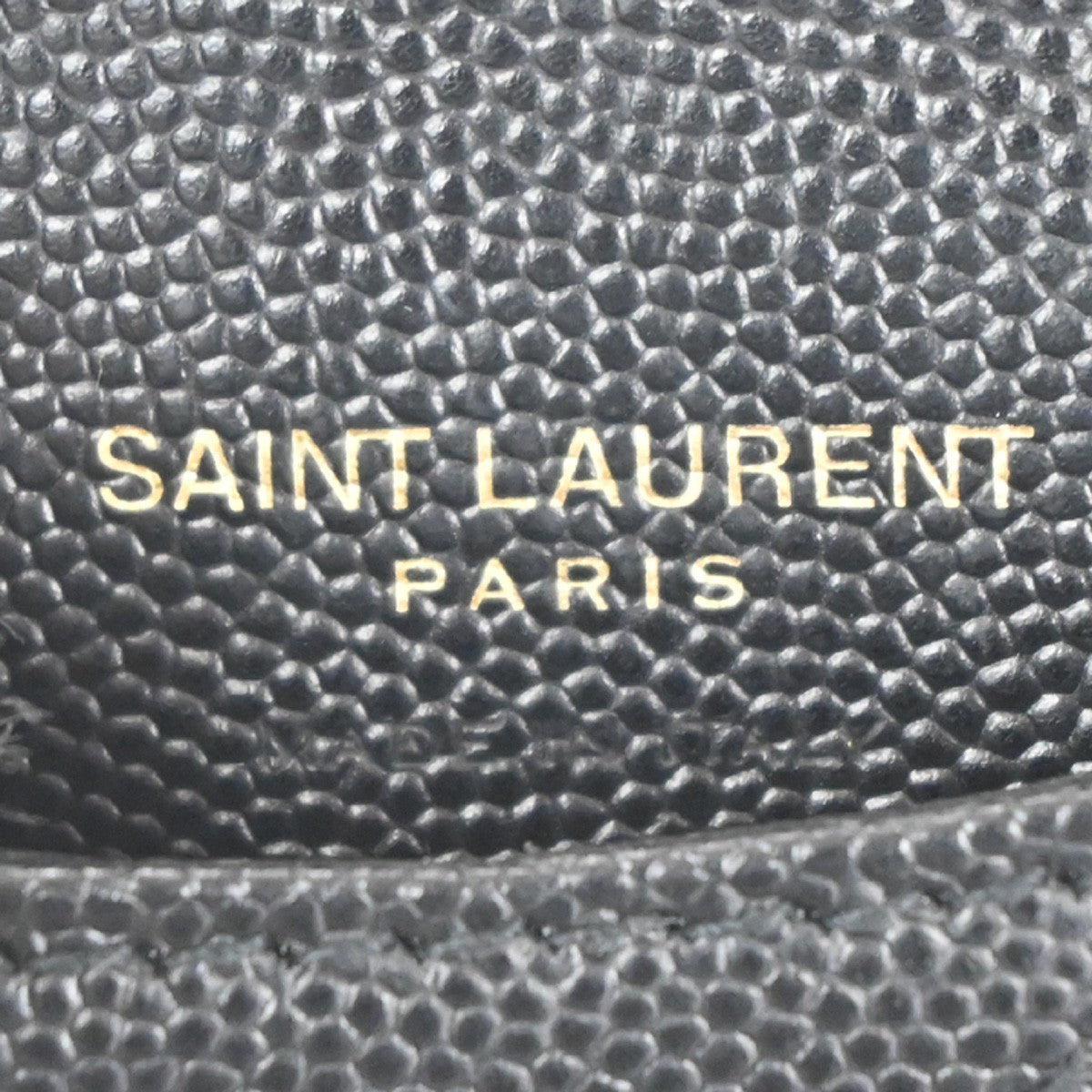 SAINT LAURENT YSL Logo Frap Card Coin Case Quilted Leather Black 612808 87KB982