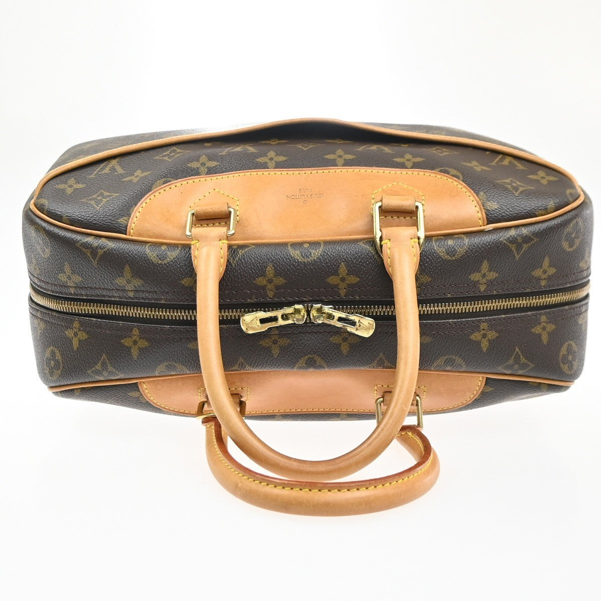 LOUIS VUITTON LV Logo Deauville Hand Bag Monogram Leather Brown M47270 75KC863
