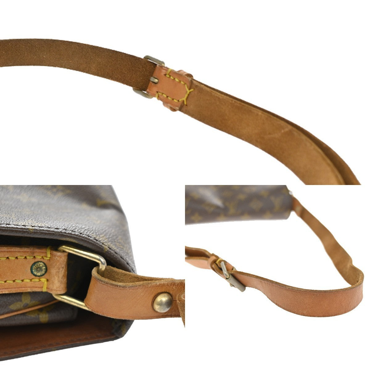 LOUIS VUITTON Cartouchiere MM Shoulder Bag Monogram Leather Brown M51253 30TA406