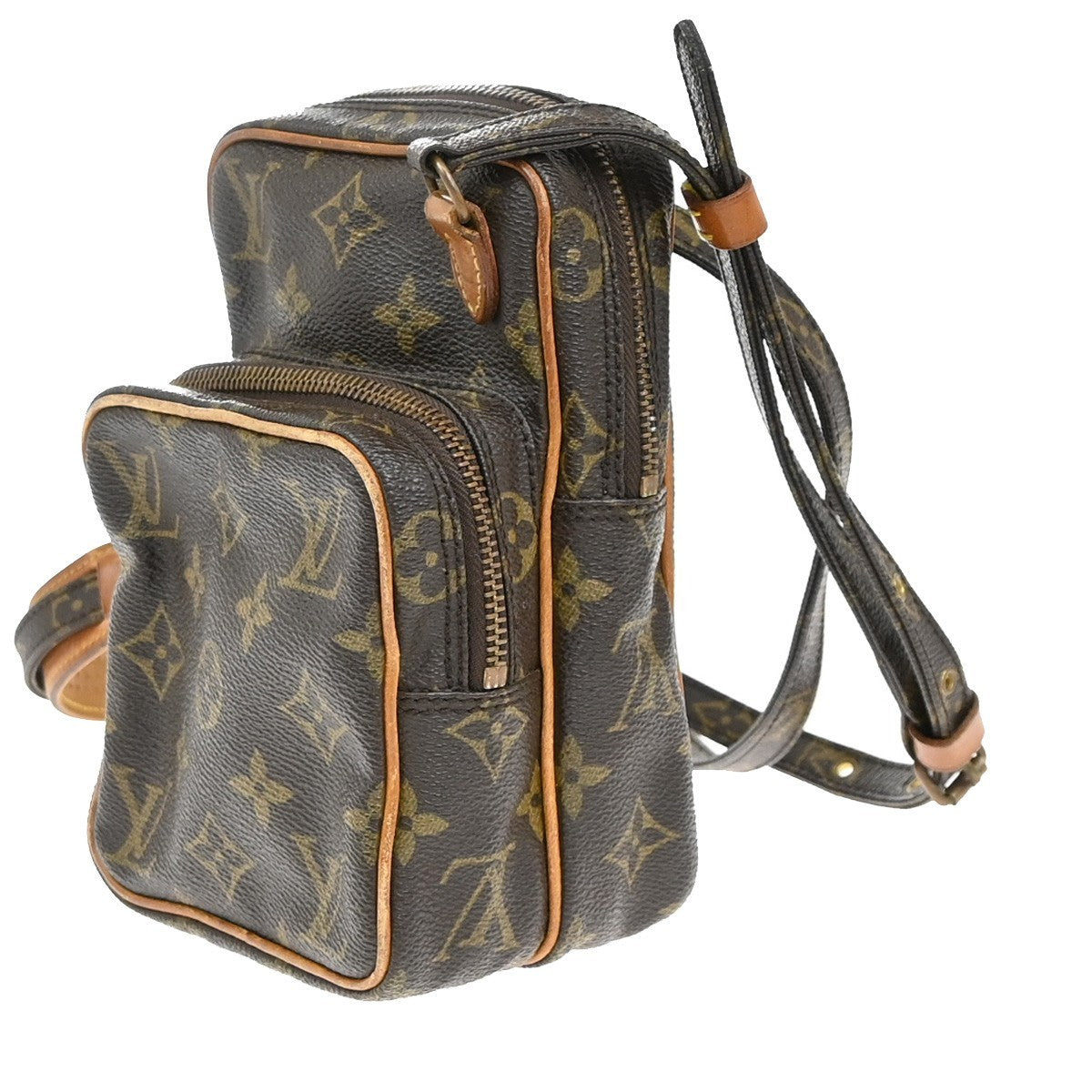 LOUIS VUITTON Mini Amazon Shoulder Bag Monogram Leather Brown M45238 32EF908