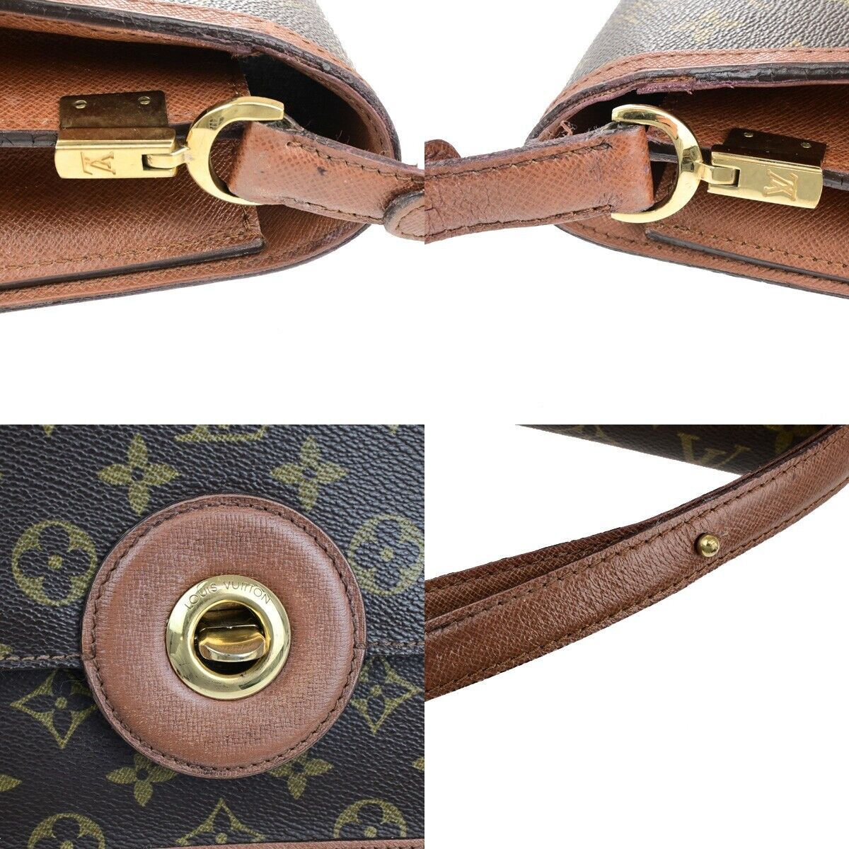 LOUIS VUITTON Raspail Shoulder Hand Bag Monogram Leather Brown M51372 33ED275