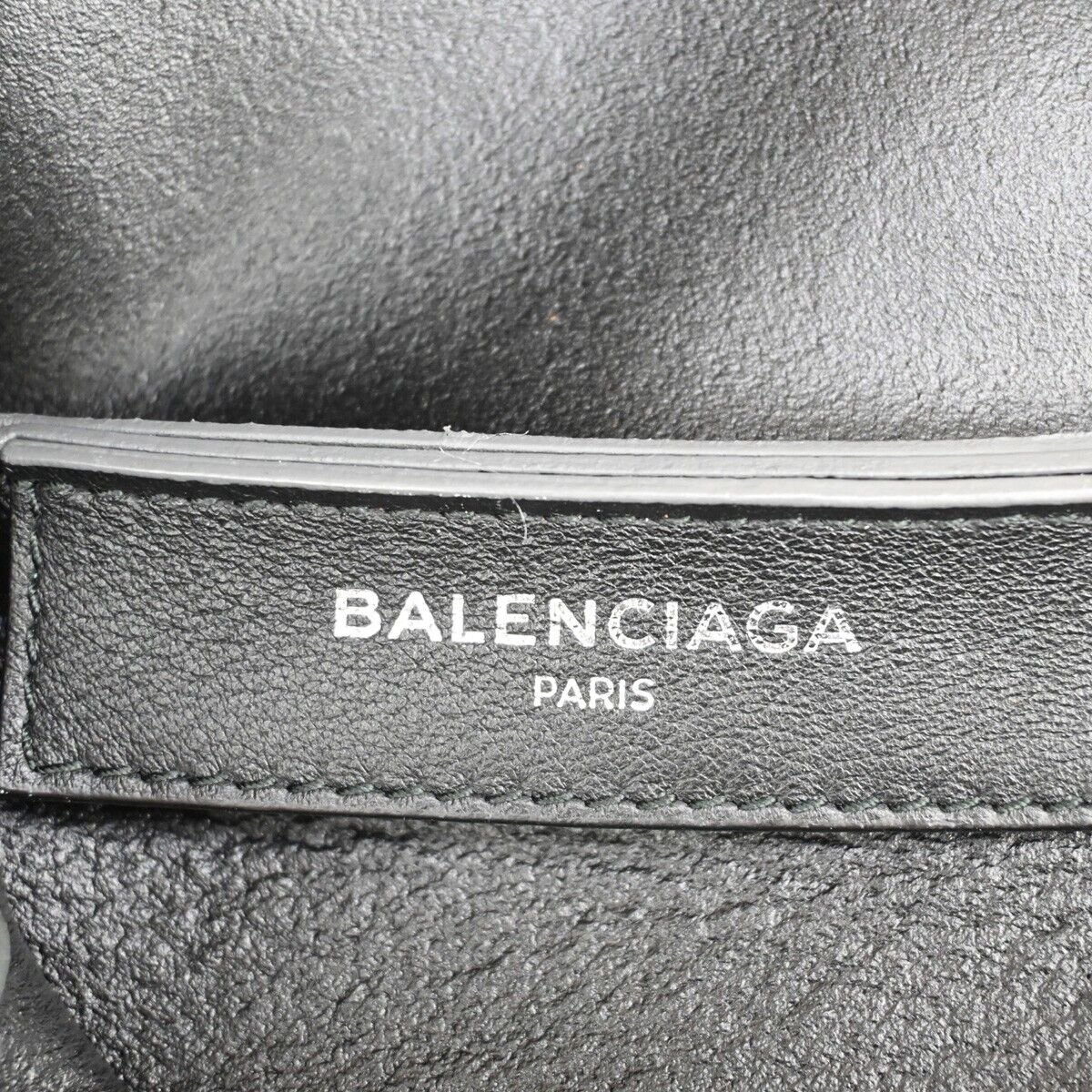 BALENCIAGA Logo Tote Bag Shoulder Bag Leather Gray White Italy 34SH327