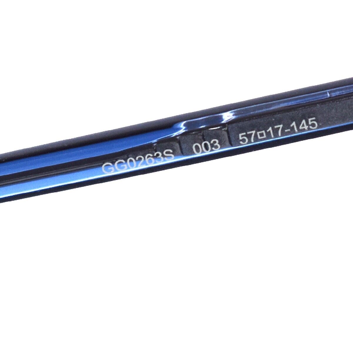 GUCCI Logo Sunglasses Eye Wear Plastic Metal Blue GG0263S 003 Italy 68JH058