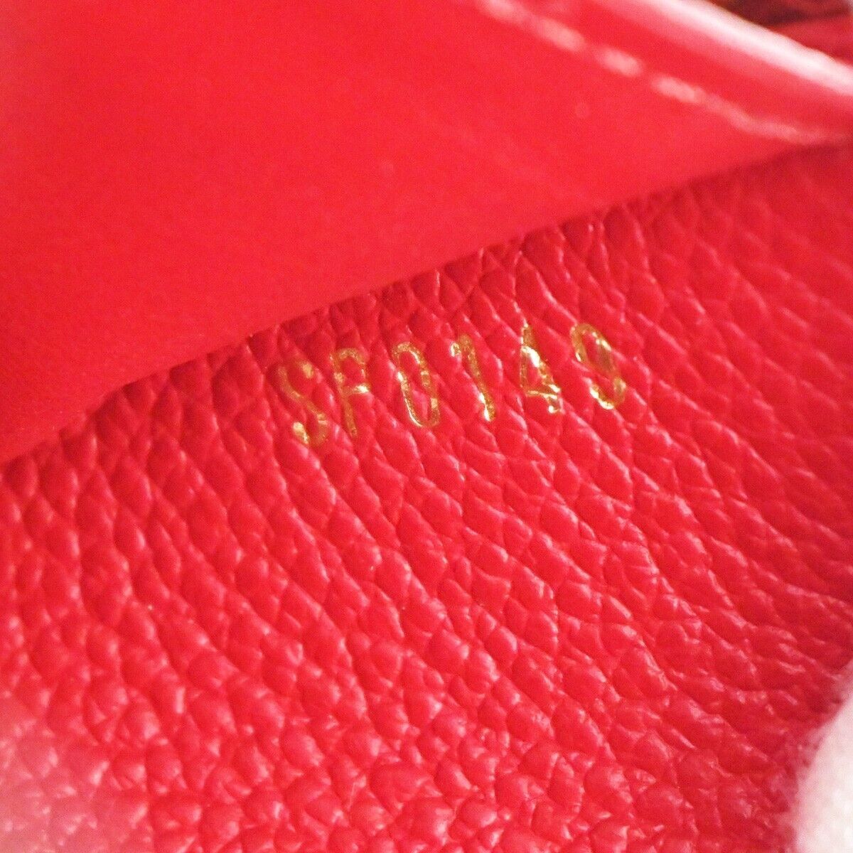 LOUIS VUITTON Victorine Trifold Wallet Monogram Empreinte Red M63701 31YC416