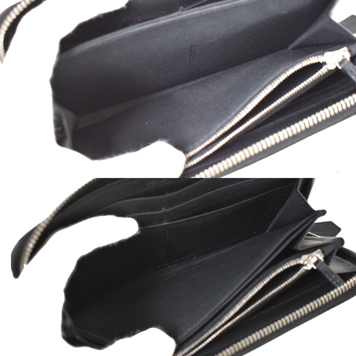 FENDI VIT.GRACE Micro Zucca Pattern Long Zipper Wallet Embossing Leather 36YC245