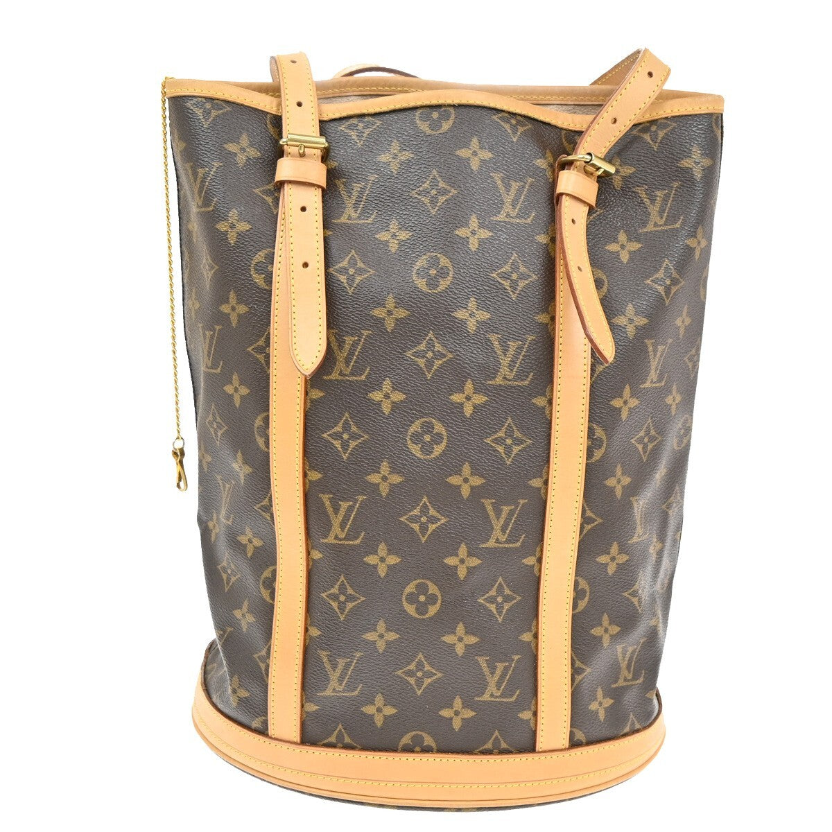 LOUIS VUITTON BUCKET GM Shoulder Tote Bag Monogram Leather Brown M42236 33EF194