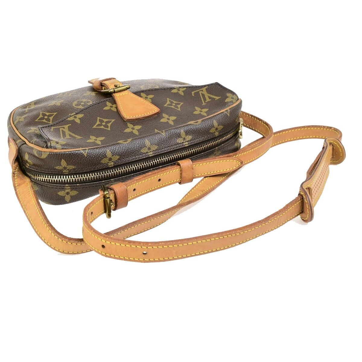 LOUIS VUITTON Jeune Fille PM Shoulder Bag Monogram Leather Brown M51227 80ED003