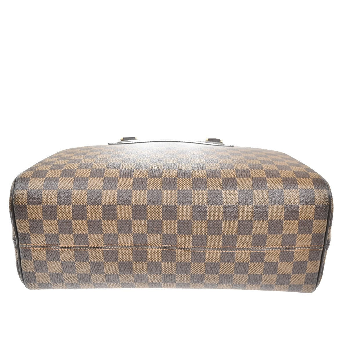 LOUIS VUITTON Logo Nolita HandBag Damier Ebene Leather Brown N41455 50KC176