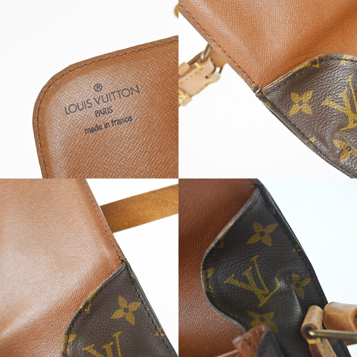 LOUIS VUITTON Cartouchiere MM Shoulder Bag Monogram Leather Brown M51253 32YH991