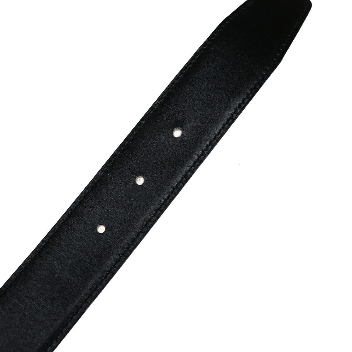 HERMES H Logo Constance Reversible Buckle Belt Leather #65 Black Brown 89YH515