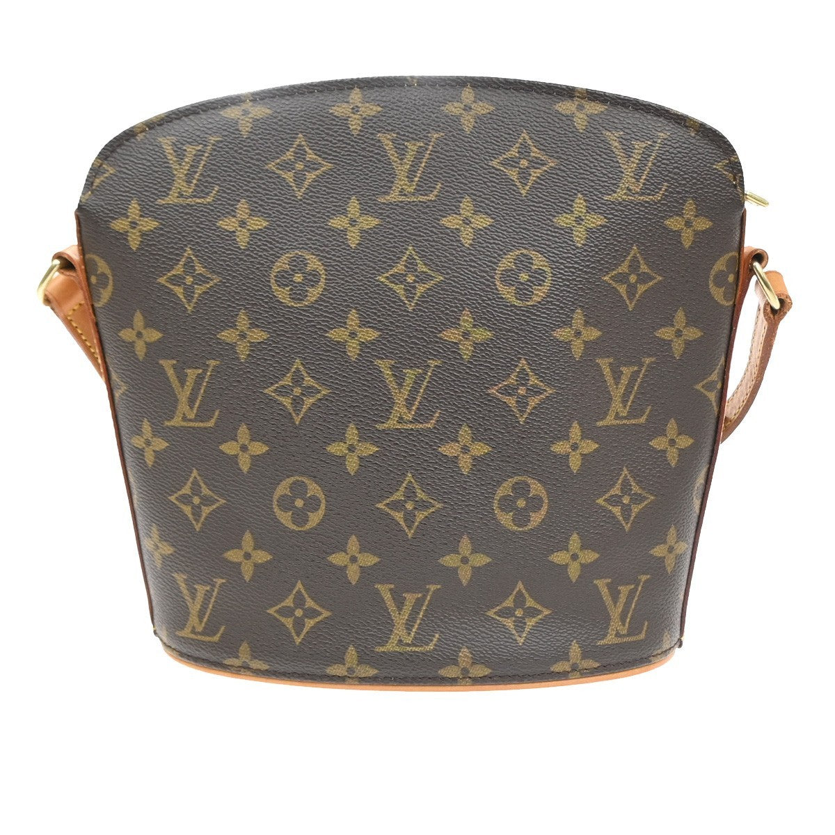 LOUIS VUITTON Logo Drouot Shoulder Bag Monogram Leather Brown M51290 77YH948