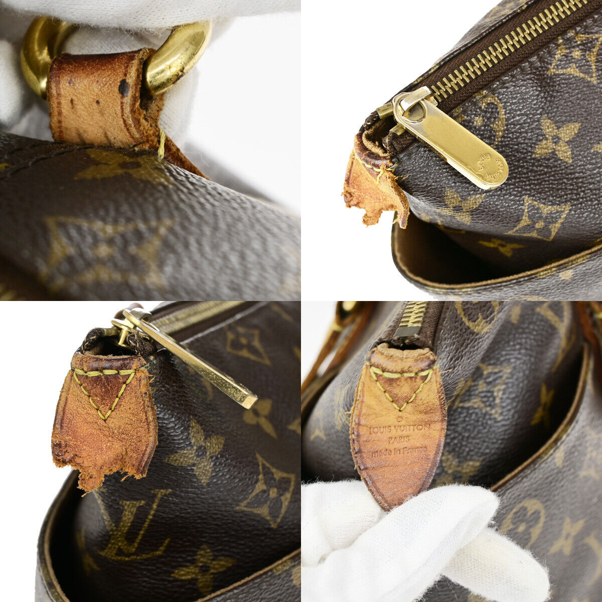 LOUIS VUITTON Logo Totally PM Shoulder Bag Monogram Leather Brown M56688 38YG508