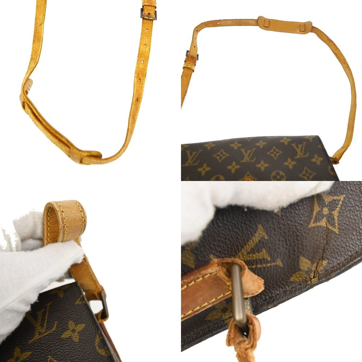 LOUIS VUITTON Saint Cloud GM Shoulder Bag Monogram Leather Brown M51242 65TA044