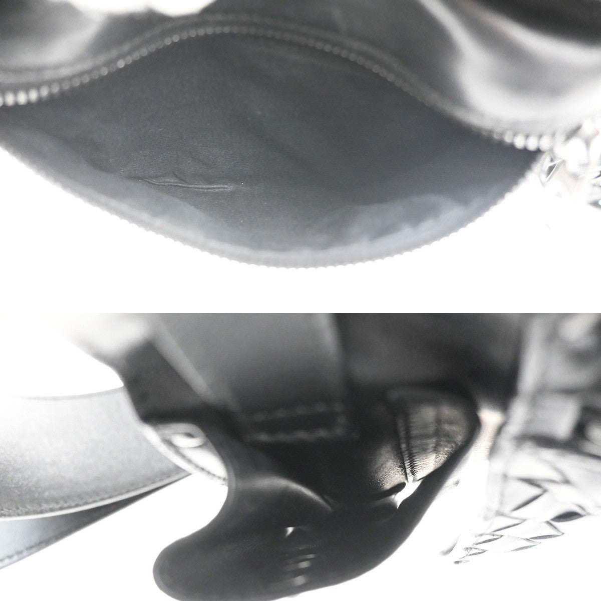 BOTTEGA VENETA Logo Intrecciato Body Bum Bag Leather Black Italy 12RL727