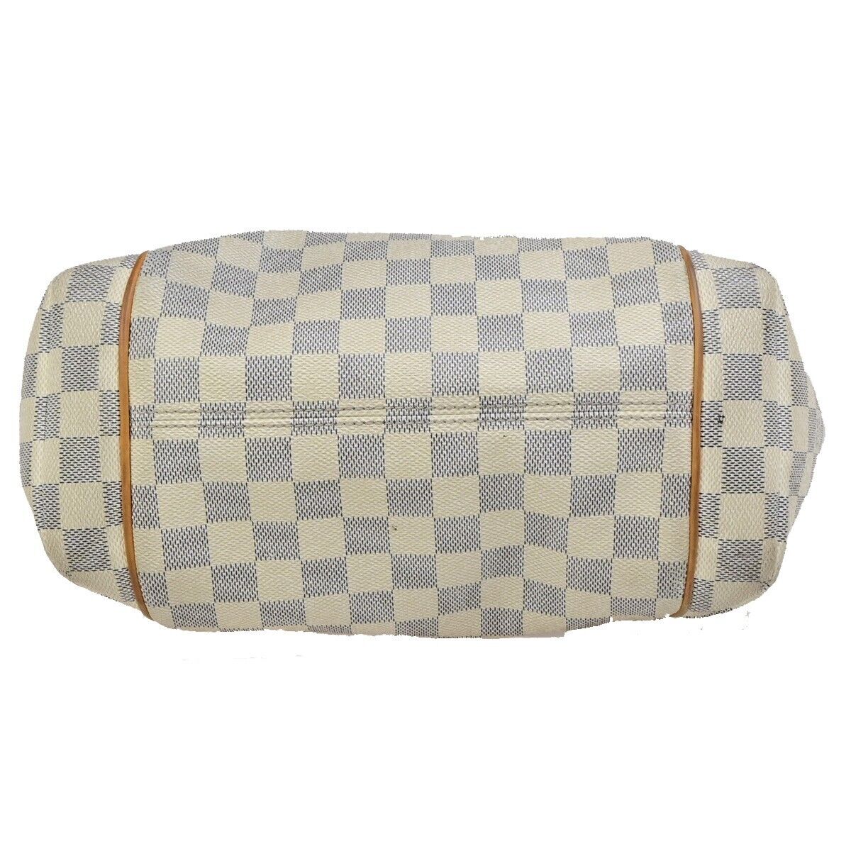 LOUIS VUITTON Totally PM Shoulder Bag Damier Azur Leather White N51261 84ED188