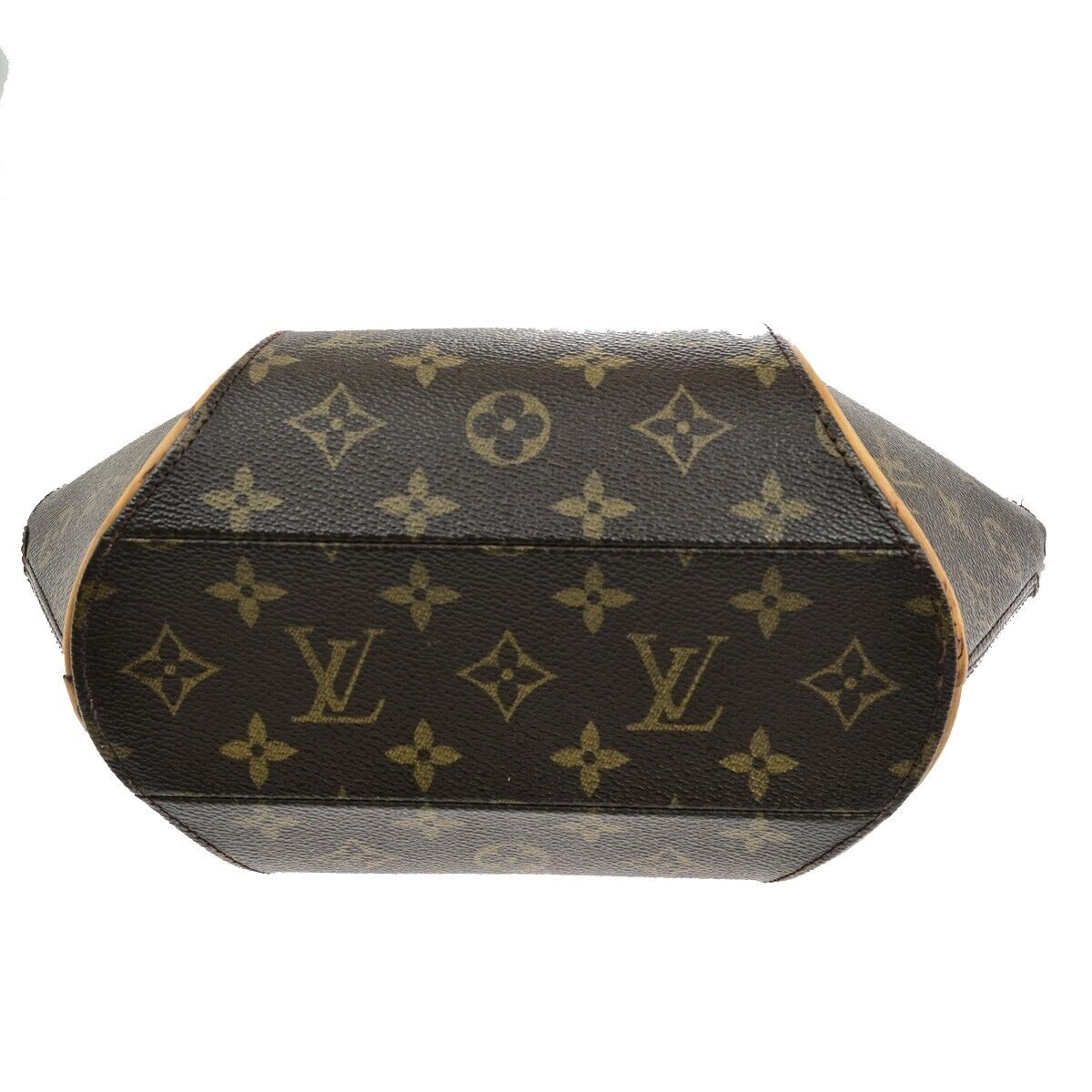 LOUIS VUITTON LV Logo Ellipse PM Hand Bag Monogram Leather Brown M51127 72ED452