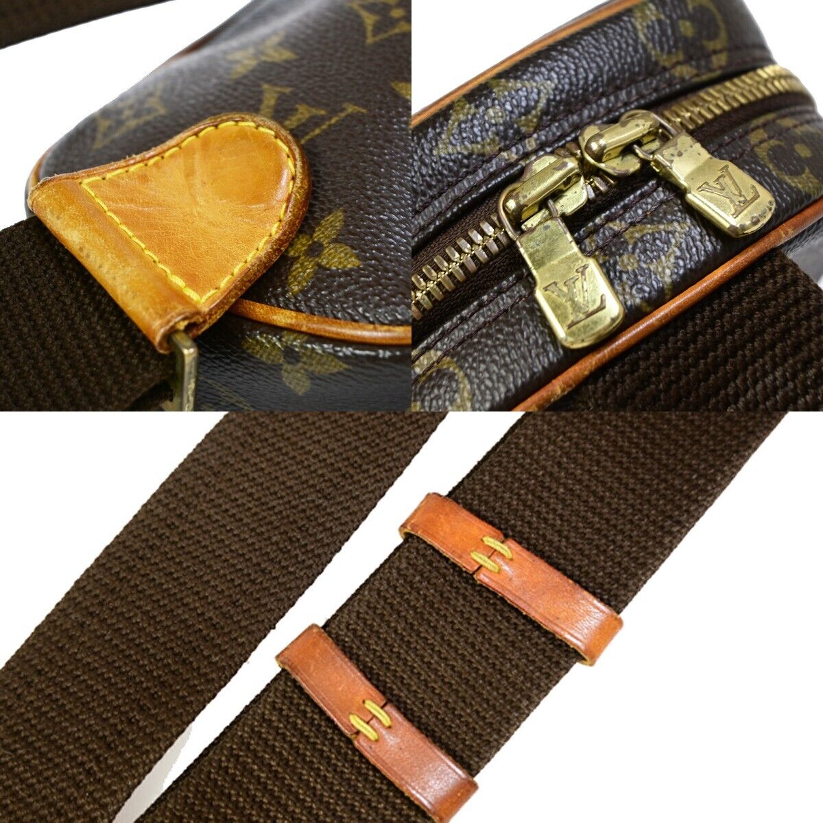 LOUIS VUITTON Pochette Gange Shoulder Bag Monogram Brown Spain M51870 16EB028