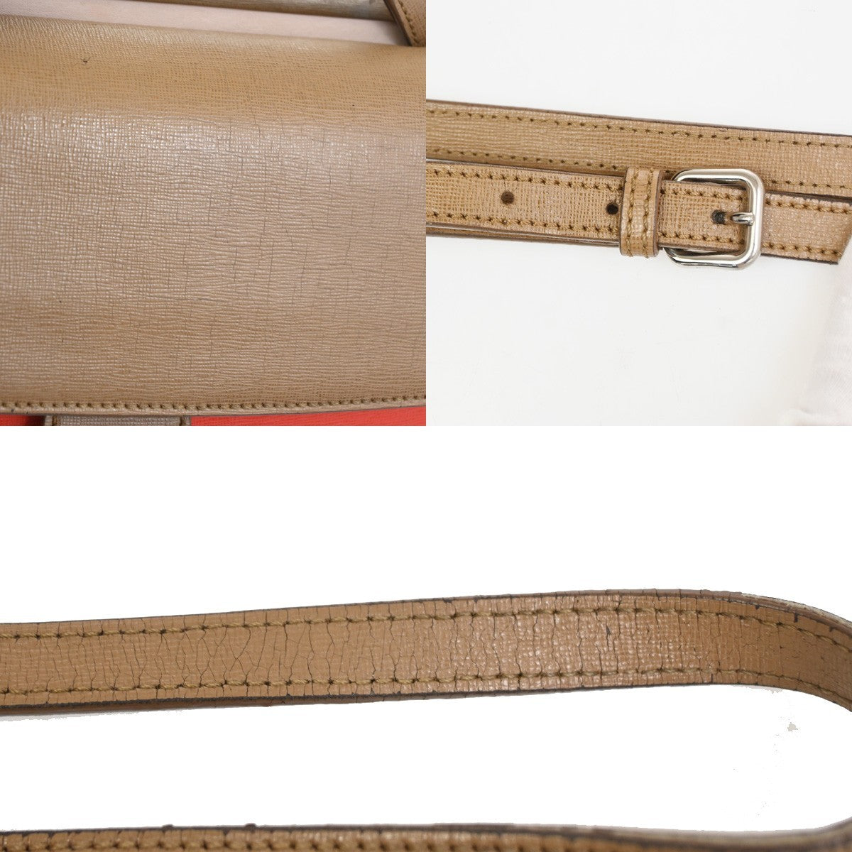 FENDI Demi Jour 2Way Shoulder Hand Bag Leather Tri Color BN RD BE SHW 64TA615
