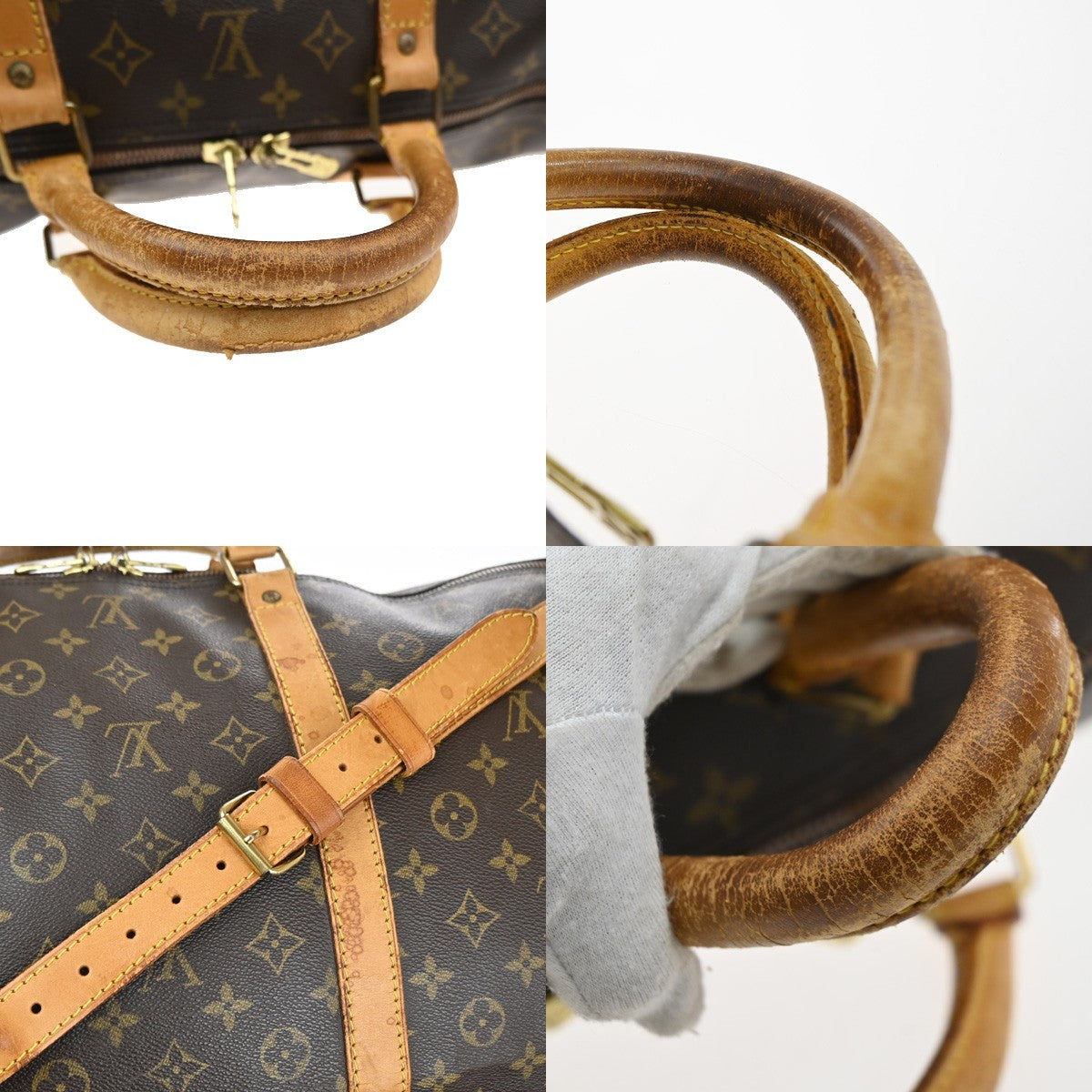 LOUIS VUITTON Keepall Bandouliere 60 2Way Hand Bag Monogram Brown M41412 82PA004