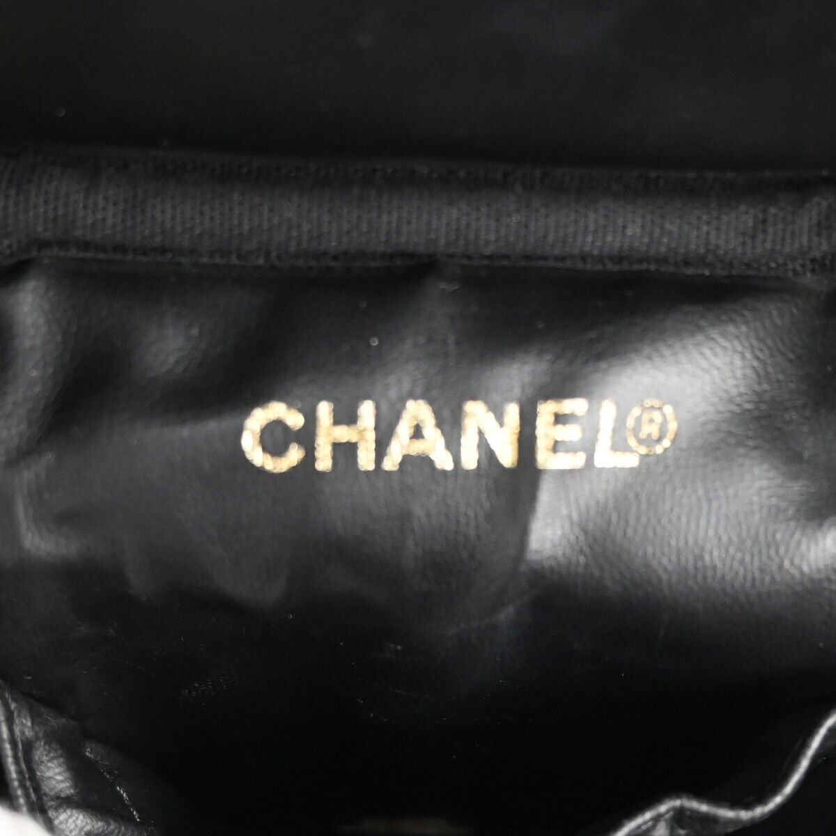 CHANEL CC Logo Vanity Cosmetic Hand Bag Caviar Skin Leather Black GHW 660RJ644