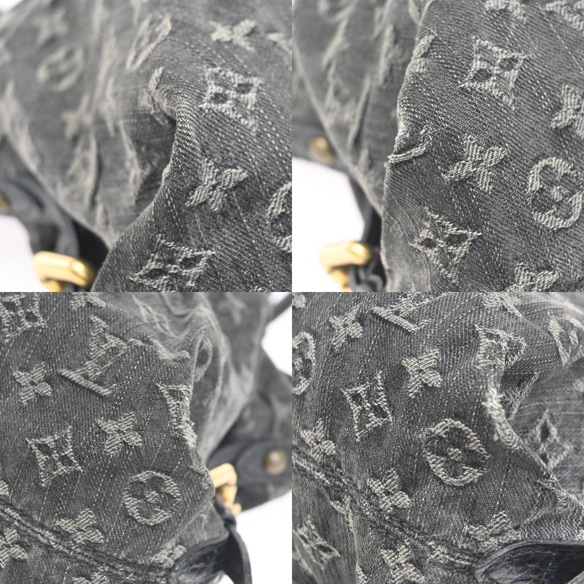 LOUIS VUITTON Neo Cabby MM 2Way Shoulder Bag Monogram Denim BK M95351 632CA773
